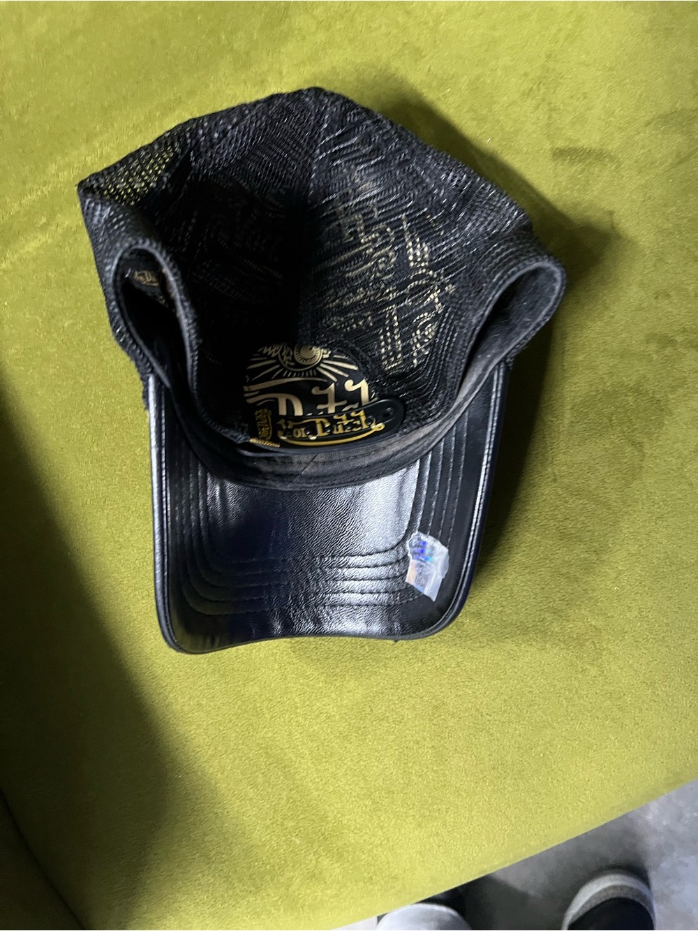 Von Dutch Leopard Print Cap with Black Brim and Exclusive Gold Logo - Picture 3 of 11
